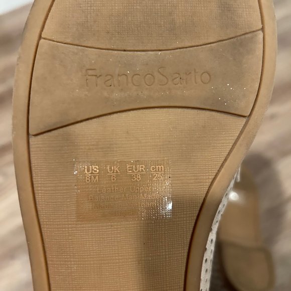 Franco Sarto Halton Cream Leather Loafer - Size US 8 - Picture 4 of 8